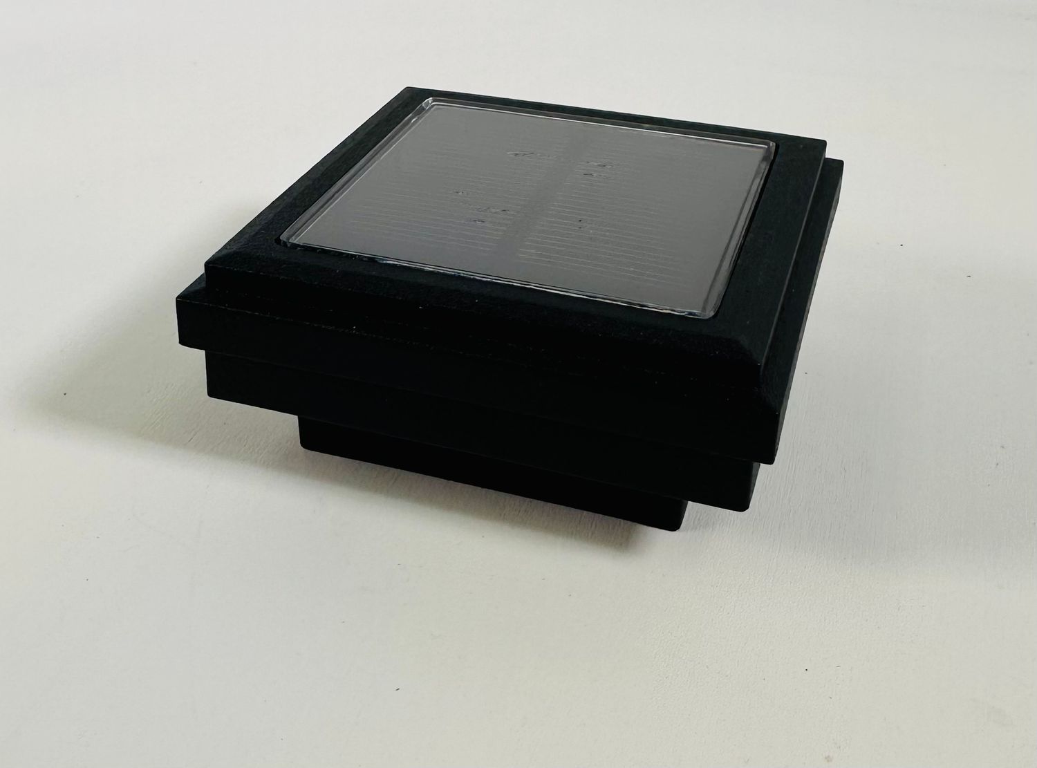 RDI 2 in. Solar Down Light Post Cap for Steel Rail - Matte Black