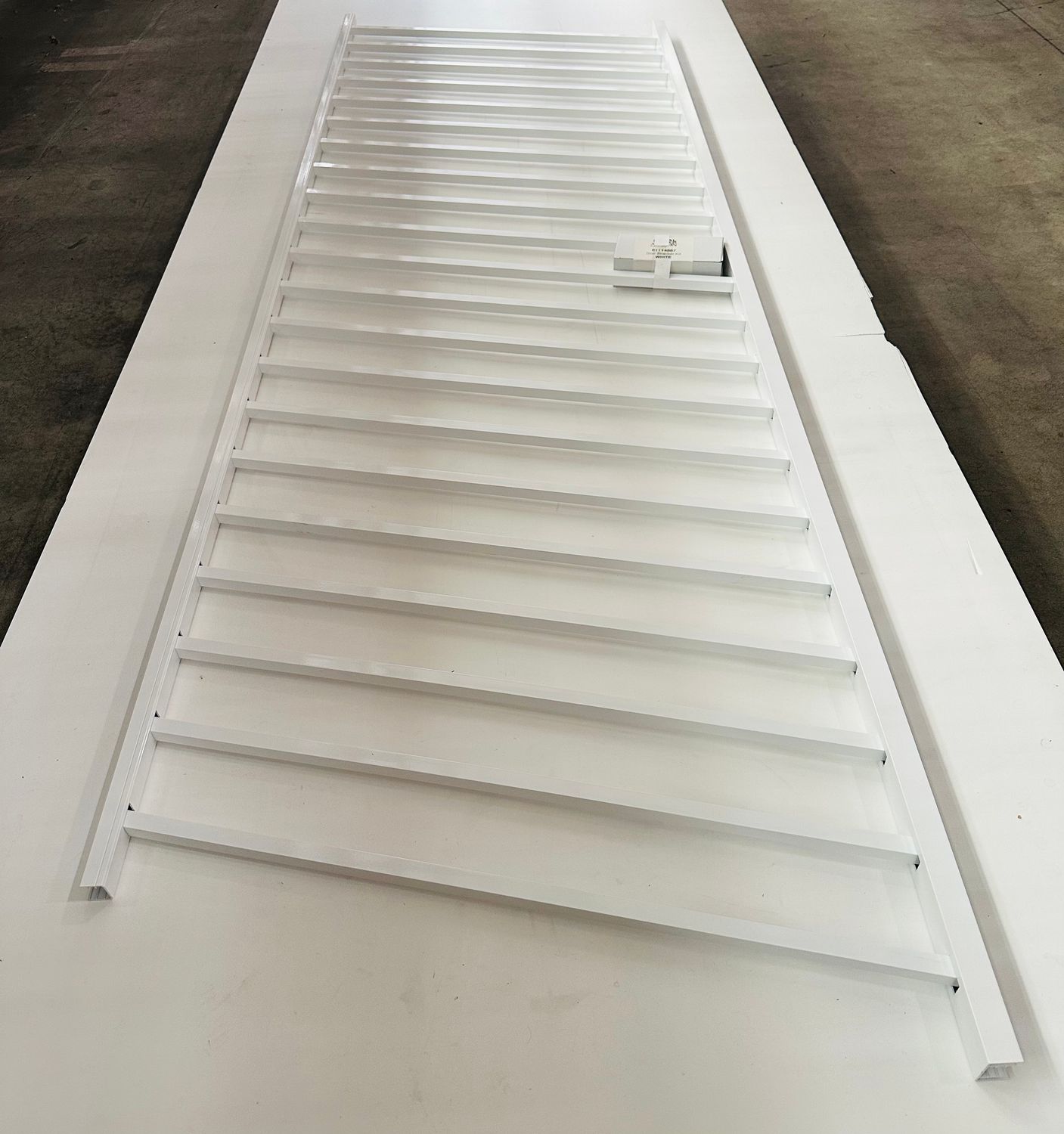 RDI 36 in. x 8 ft. Avalon Aluminum Stair Rail Panel - 3/4 in. Square Balusters, White (Avalon Aluminum Rail)