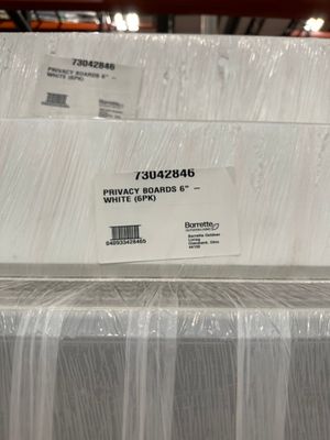 RDI 6 in. x 66 in. Vinyl Privacy Infill Boards (Pack of 6) - White (Privacy Rail)