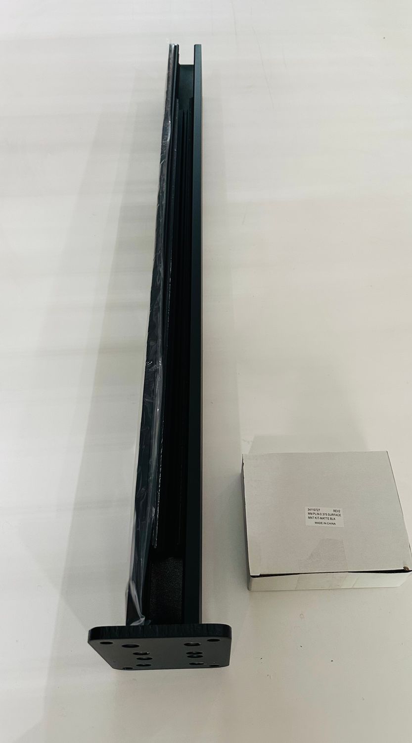 RDI 4 in. x 2 in. x 72 in. Mid Post Surface Mount  - Matte Black (Privacy Rail)