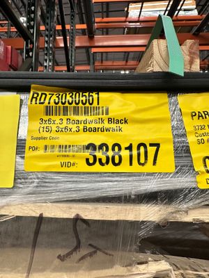 RDI 6 ft. x 3 ft. Boardwalk Decorative Screen Panel - Black (Freestyle™)