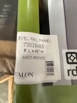 RDI 42 in. x 8 ft. Avalon Aluminum Level Rail Panel - 3/4 in. Square Balusters, Matte Bronze (Avalon Aluminum Rail)
