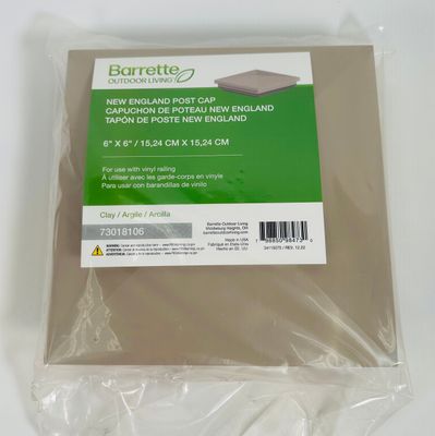 RDI 6 in. x 6 in. New England Vinyl Post Cap  CLAY (Finyl Line/Endurance Original Rail)
