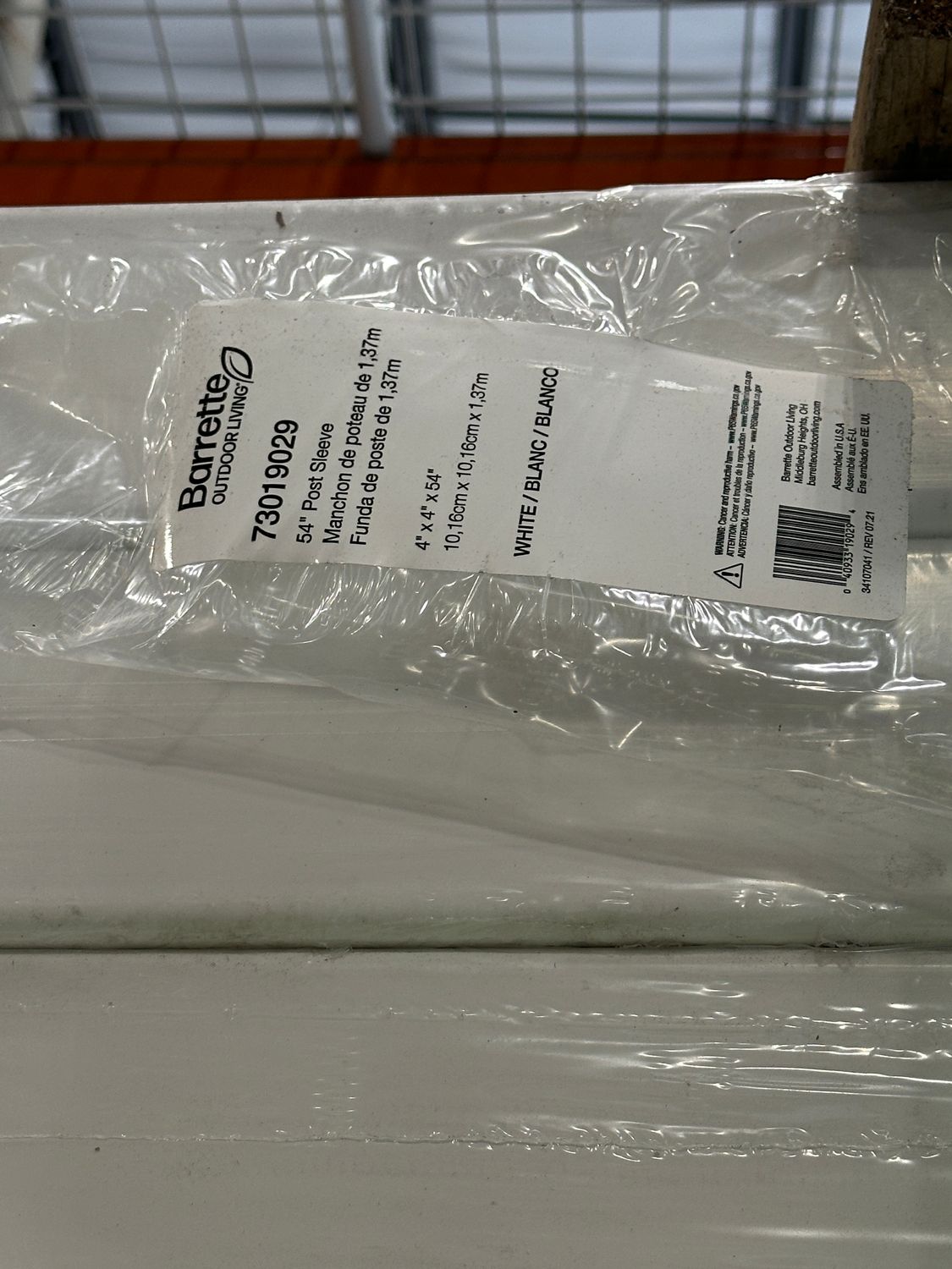 RDI 4 in. x 4 in. x 54 in. Vinyl Post Sleeve - White (Finyl Line/Endurance Original Rail) RDI 4 in. x 4 in. x 54 in. Vinyl Post Sleeve - White (Finyl Line/Endurance Original Rail)