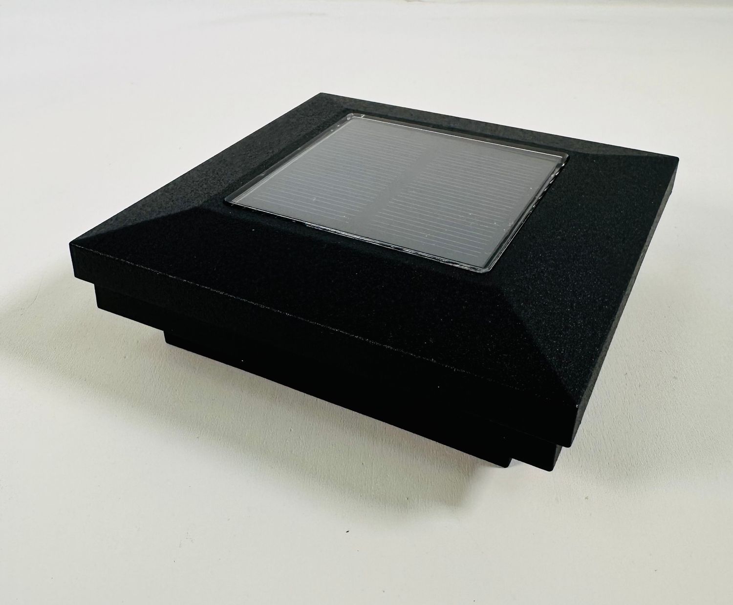 RDI 3 in. Solar Down Light Post Cap for Steel Rail - Matte Black