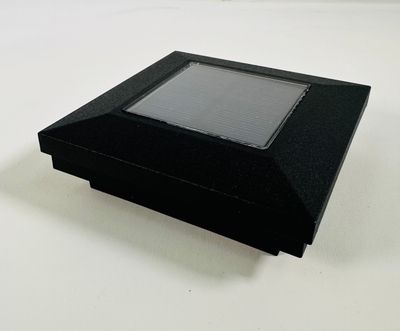 RDI 3 in. Solar Down Light Post Cap for Steel Rail - Matte Black