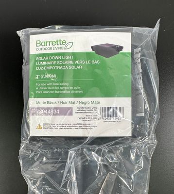 RDI 3 in. Solar Down Light Post Cap for Steel Rail - Matte Black