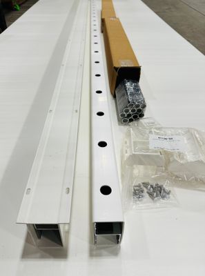RDI 36 in. x 10 ft. Deck Top Level Vinyl Rail Kit - 3/4 in. Round Aluminum Balusters, White (Finyl Line)