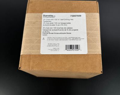 RDI Clips with 100 3/4 in. Self-Drilling Hex Color-Matched Fasteners (Bag of 25)  - Charcoal Bronze (EncloSure Screen System)