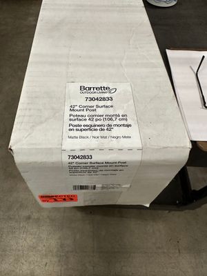 RDI 3.3 in. x 3.3 in. x 42 in. Corner Post Surface Mount - Matte Black (Privacy Rail)