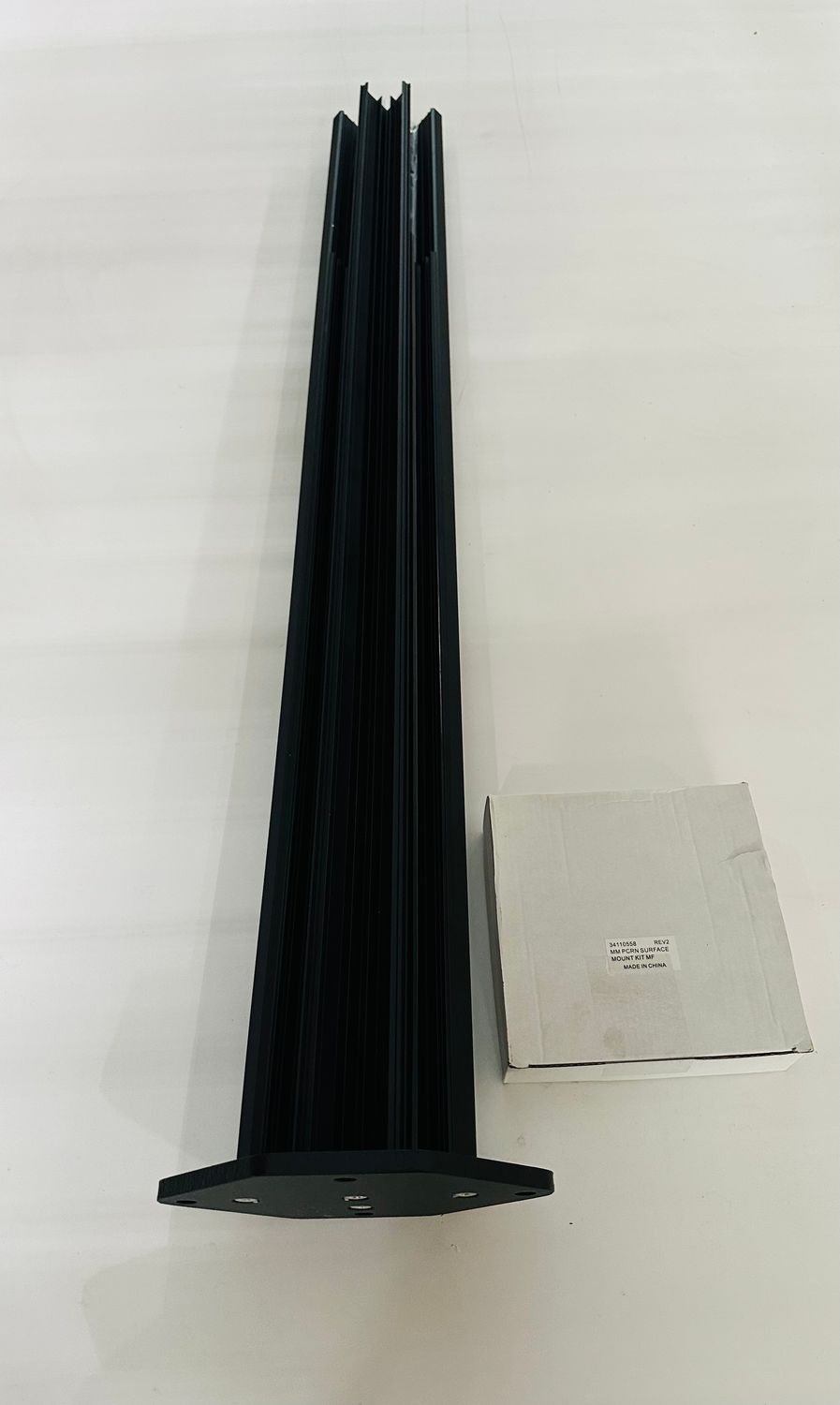 RDI 3.3 in. x 3.3 in. x 42 in. Corner Post Surface Mount  - Matte Black (Privacy Rail)