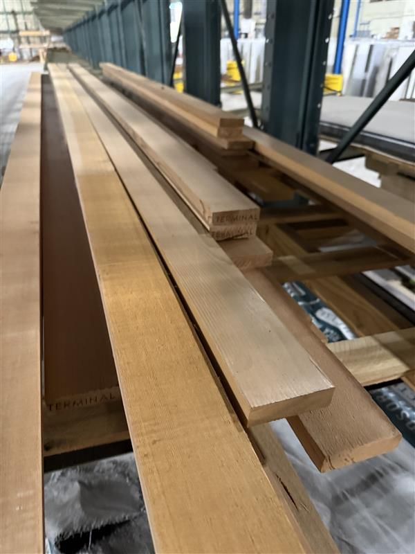 Western Red Cedar Select Clear Vertical Grain Siding 5/4 in. x 4 in. x Various Lengths - S1S2E KD (Warehouse Seconds)