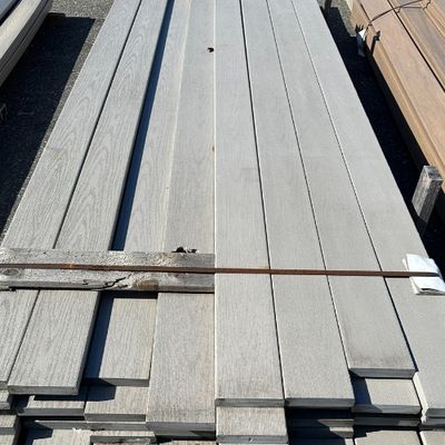 WOLF 1 in. x 6 in. x 12 ft. Square Edge PVC Deck Board - Harbor Grey (Warehouse Seconds) WOLF 1 in. x 6 in. x 12 ft. Square Edge PVC Deck Board - Harbor Grey (Warehouse Seconds)