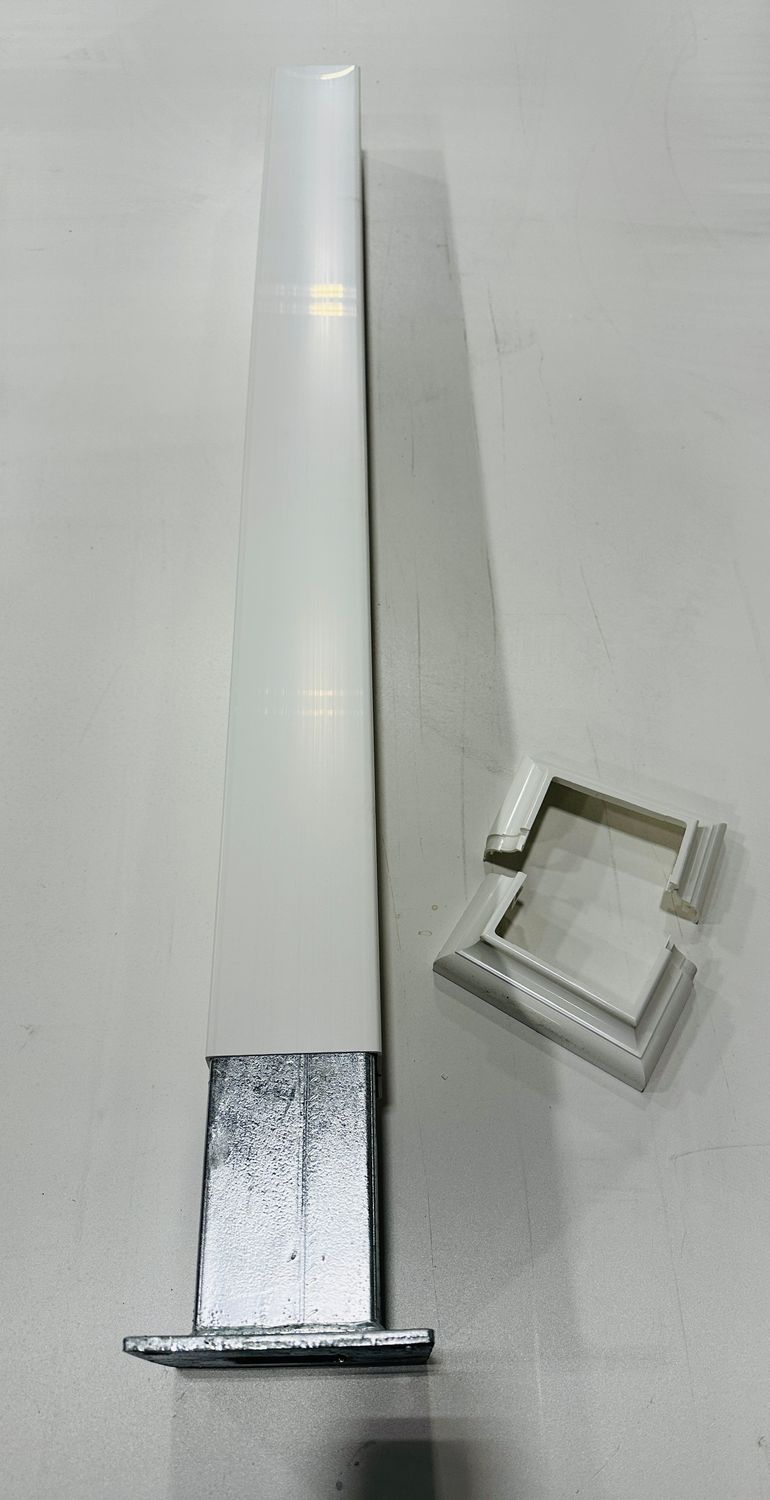 RDI 3.4 in. x 3.4 in. x 38.125 in. Blank Post Kit - White (Titan Pro Rail)