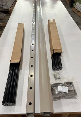 RDI 36 in. x 10 ft. T-Top Level Vinyl Rail Kit - 3/4 in. Round Aluminum Balusters, Clay (Finyl Line)