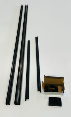 RDI 36 in. x 6 ft. Avalon Aluminum Level Beam Kit - Decorative Screen Panel (Sold Separately), Matte Black (Avalon Aluminum Rail)