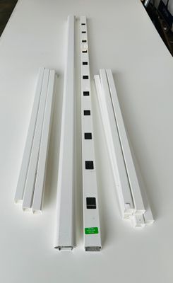 RDI 36 in. x 6 ft. Stair Vinyl Rail Kit with 1 1/4 in. Square Balusters - White (Titan Pro Rail)