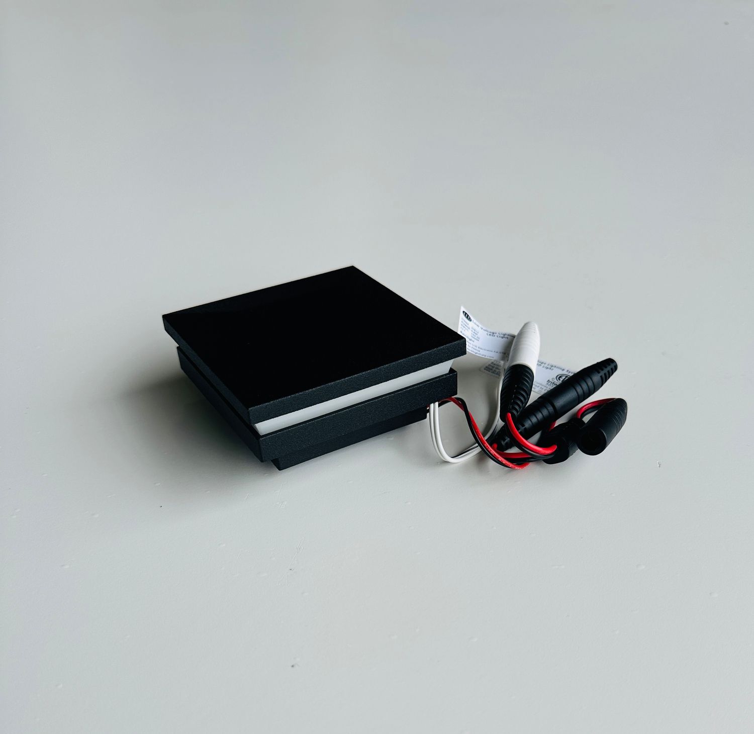 RDI 2 1/2 in. x 2 1/2 in. 3-in-1 LED Light Post Cap (1.6 W) for Aluminum Rail - Matte Black