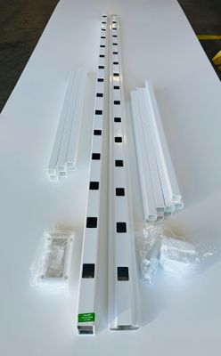 RDI 36 in. x 8 ft. Endurance Stair Vinyl Rail Kit - 1 1/4 in. Square Balusters, White (Endurance Original Rail)