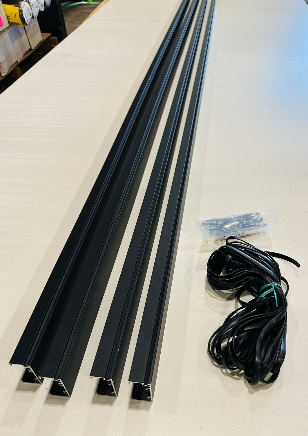 RDI 1 in. x 2 in. x 12 ft. Frame Kit 4 Pack - Matte Black (EncloSure™ Screen System)