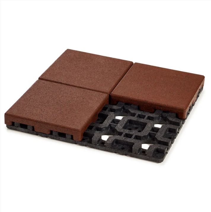 AZEK 8"x 8" Resurfacing Pavers - Redwood (4 Pavers/1 Grid)