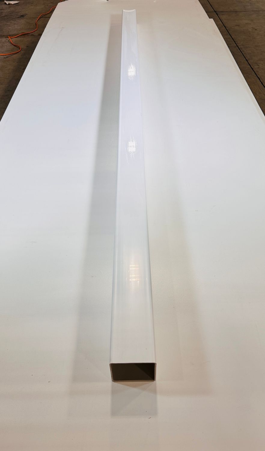 RDI 4 in. x 4 in. x 100 in. Vinyl Post Sleeve - White (Finyl Line/Endurance Original Rail)