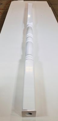 RDI 5 in. x 5 in. x 108 in. Premiere Turned Porch Post - White (Endurance Original Rail)