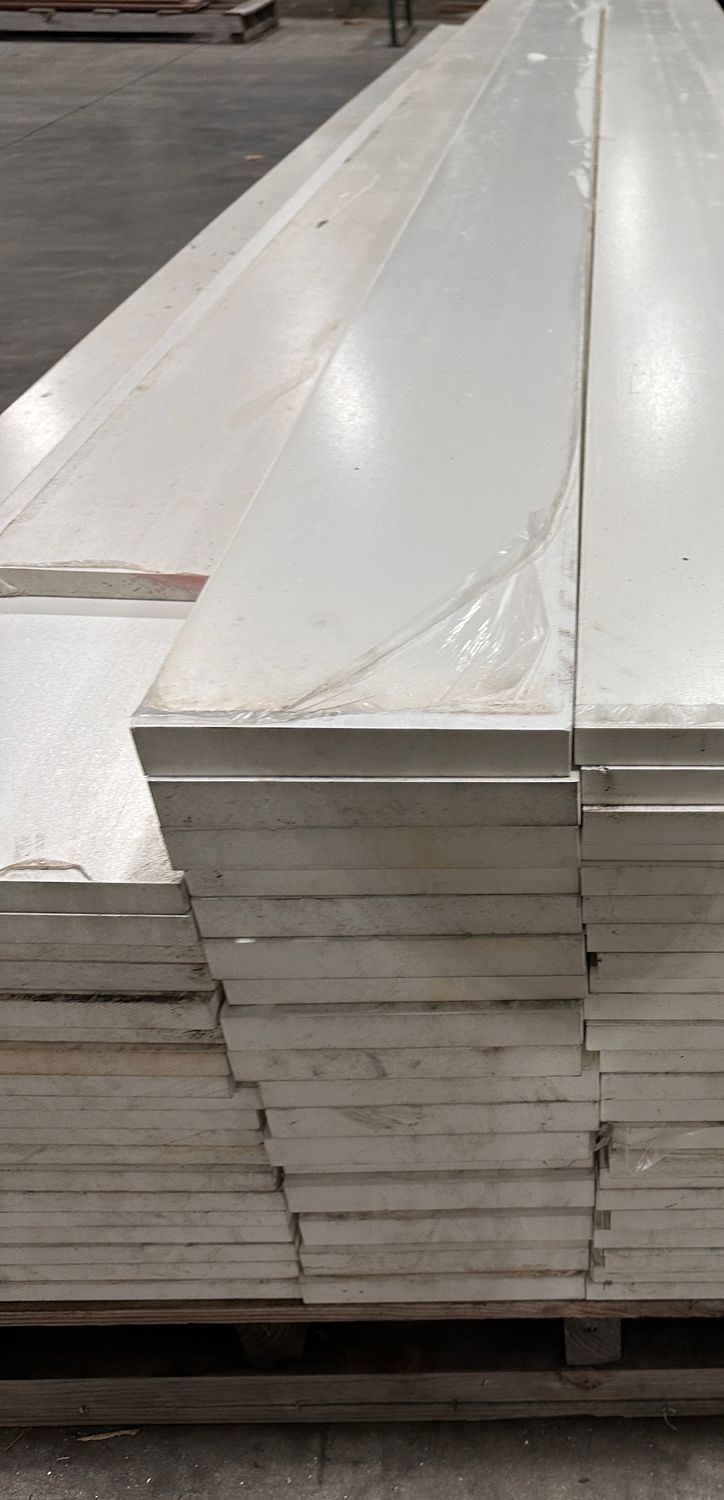 Wolf 5/4 in. x 8 in. x 18 ft. Smooth PVC Trim (Warehouse Seconds) Wolf 5/4 in. x 8 in. x 18 ft. Smooth PVC Trim (Warehouse Seconds)