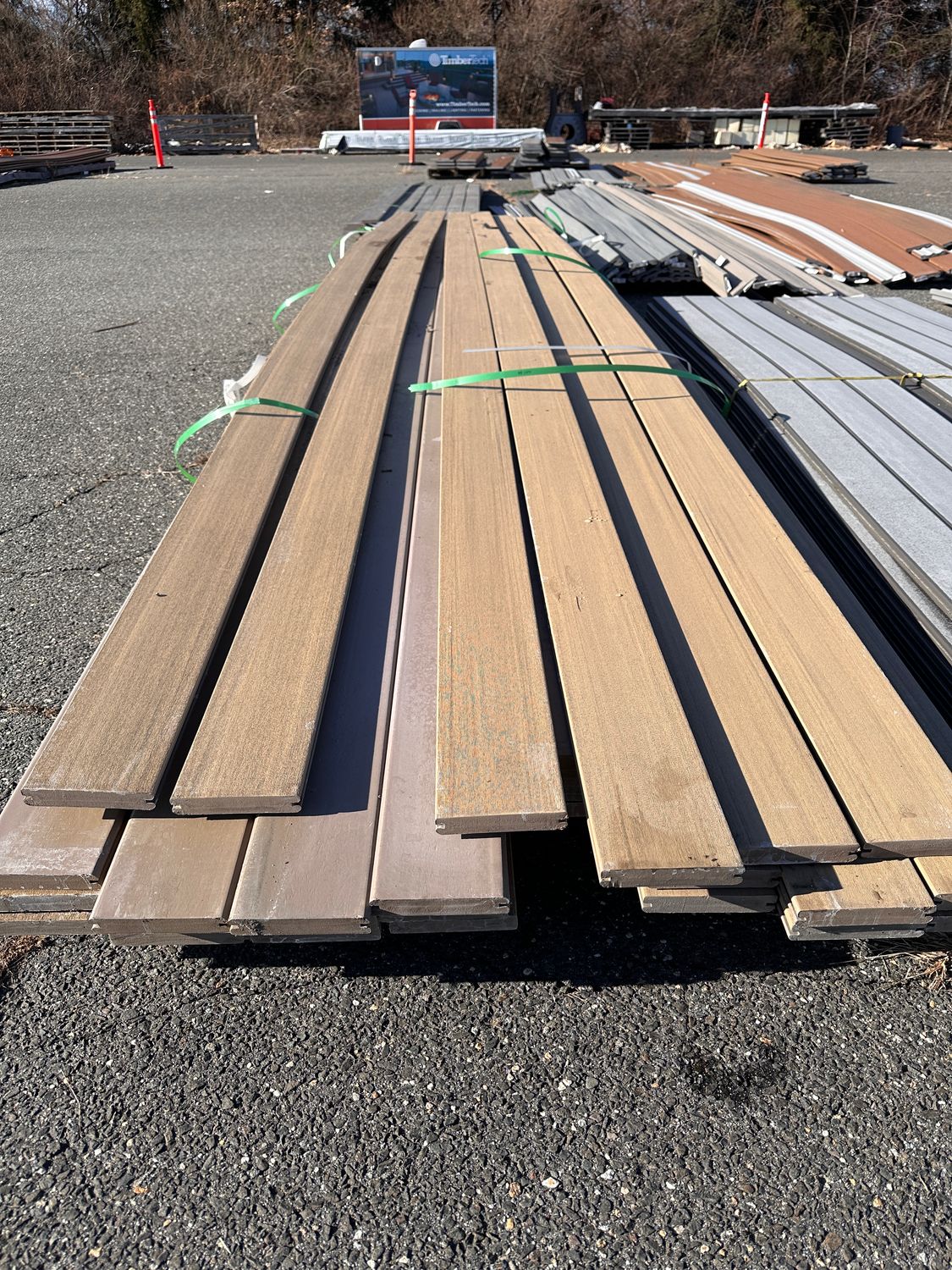 TIMBERTECH Azek 1 in. x 6 in. x 16 ft. Square Edge Deck Board - Weathered Teak (Warehouse Seconds) TIMBERTECH Azek 1 in. x 6 in. x 16 ft. Square Edge Deck Board - Weathered Teak (Warehouse Seconds)