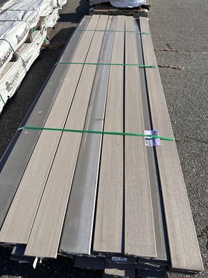 TIMBERTECH Azek 1 in. x 6 in. x 16 ft. Grooved Deck Board - Coastline (Warehouse Seconds)