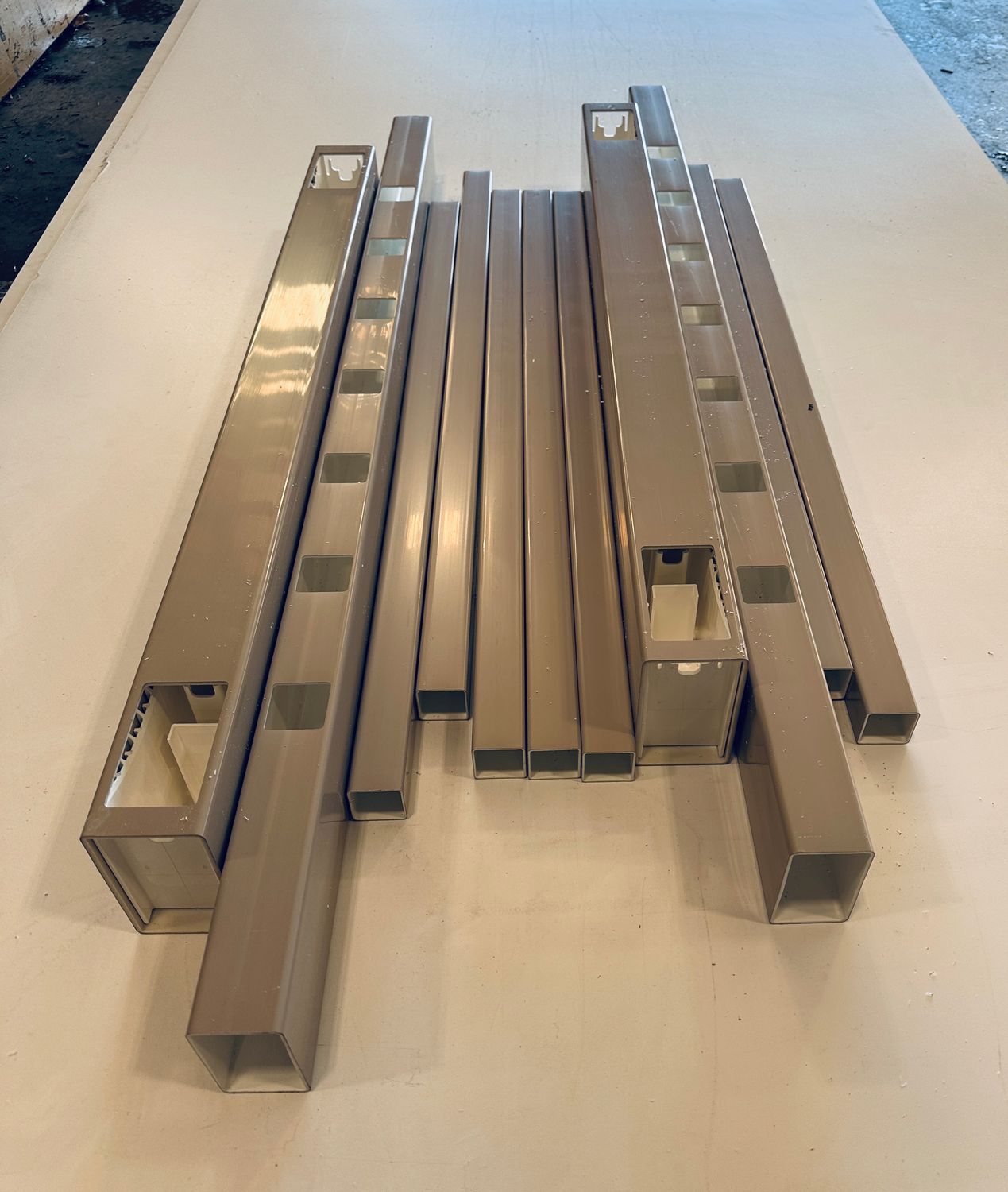 RDI 36 in. Custom Width Vinyl Gate Kit - 1 1/2 in. Square Balusters, CLAY (Finyl Line/Endurance Original Rail) RDI 36 in. Custom Width Vinyl Gate Kit - 1 1/2 in. Square Balusters, CLAY (Finyl Line/Endurance Original Rail)