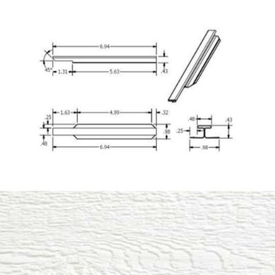 DIAMOND KOTE 7 in. H-Molding, Woodgrain - White (25 Pieces per Bag)