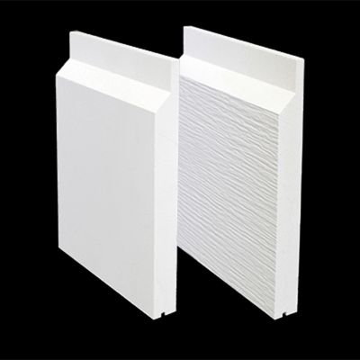 Versatex 5/4 in. x 4 in. x 18 ft. Woodgrain Stealth PVC Skirt Board (Warehouse Seconds)