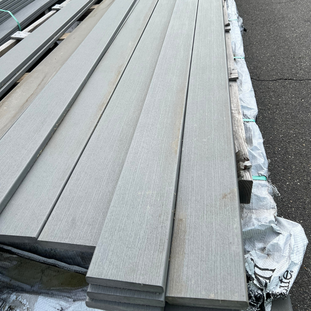 TIMBERTECH 1 in. x 6 in. x 20 ft. Square Edge Deck Board Full Profile - Maritime Gray (Warehouse Seconds) TIMBERTECH 1 in. x 6 in. x 20 ft. Square Edge Deck Board Full Profile - Maritime Gray (Warehouse Seconds)
