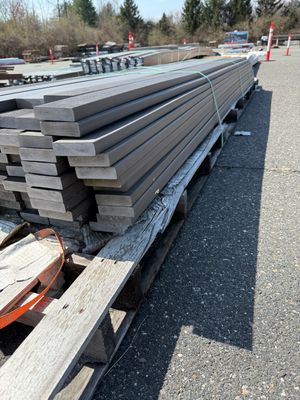 TIMBERTECH 1 in. x 4 in. x 12 ft. Square Edge Deck Board - Dark Hickory (Warehouse Seconds)