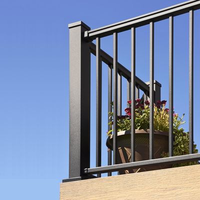 TIMBERTECH Impression Rail 2 in. x 2 in. x 36 in. "Over the Post" Stair Post Kit - Bronze (Bracket & Skirt Included)