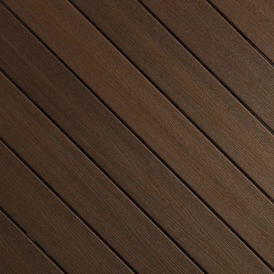 FIBERON 1 in. x 6 in. x 20 ft. Grooved Deck Board - Espresso (Warehouse Seconds)