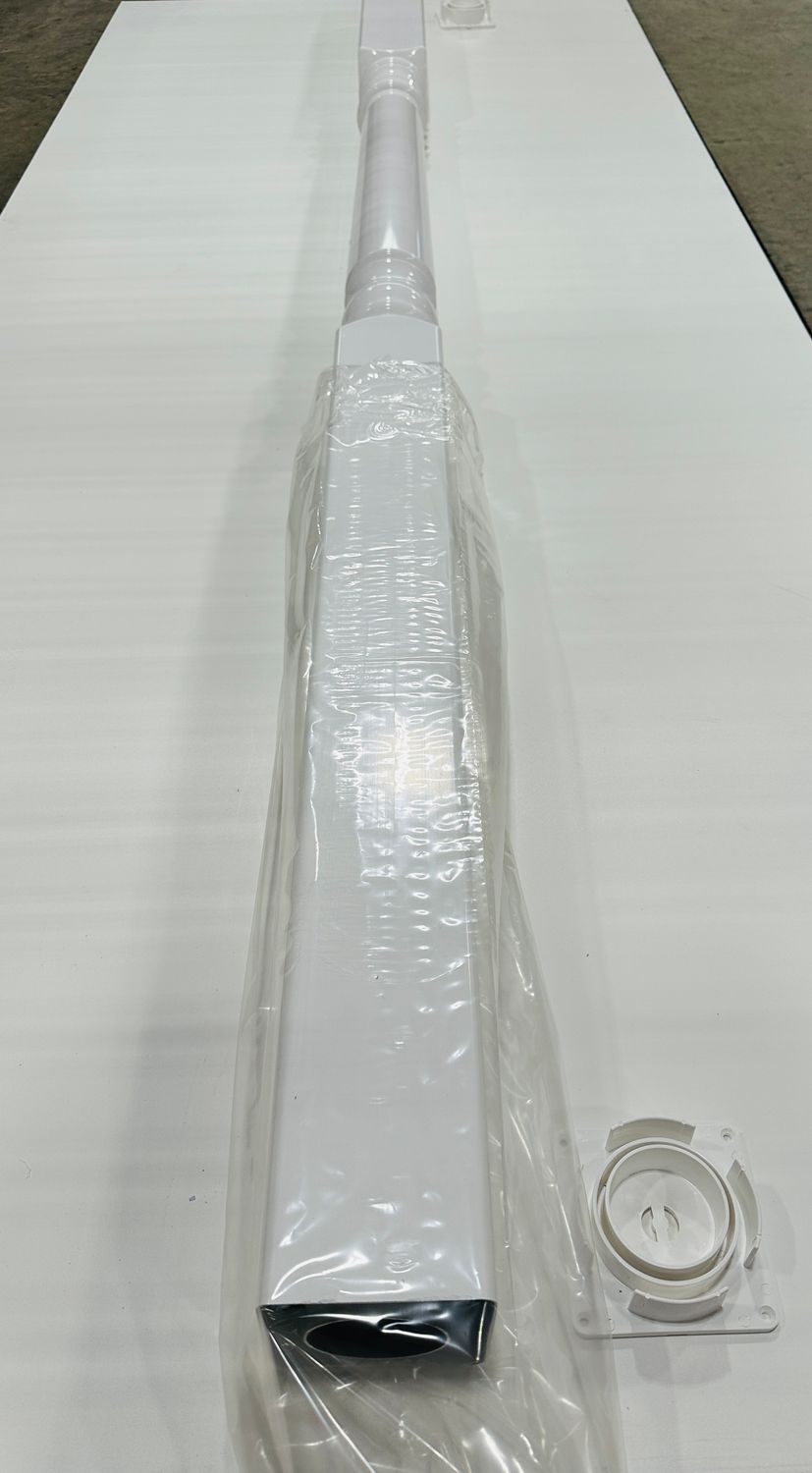 RDI 5 in. x 5 in. x 108 in. Turned Porch Post with Base - WHITE (5000 lb. Capacity) (Finyl Line/Endurance Original Rail)