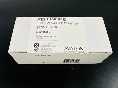 RDI Pellinore Angle Bracket Kit (set of 4 2 top, 2 bottom) MATTE BLACK (Avalon Aluminum Rail)