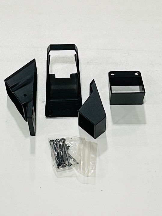 RDI Tristan Fixed Angle Stair Bracket (set of 4  2 top, 2 bottom)  MATTE BLACK (Avalon Aluminum Rail)