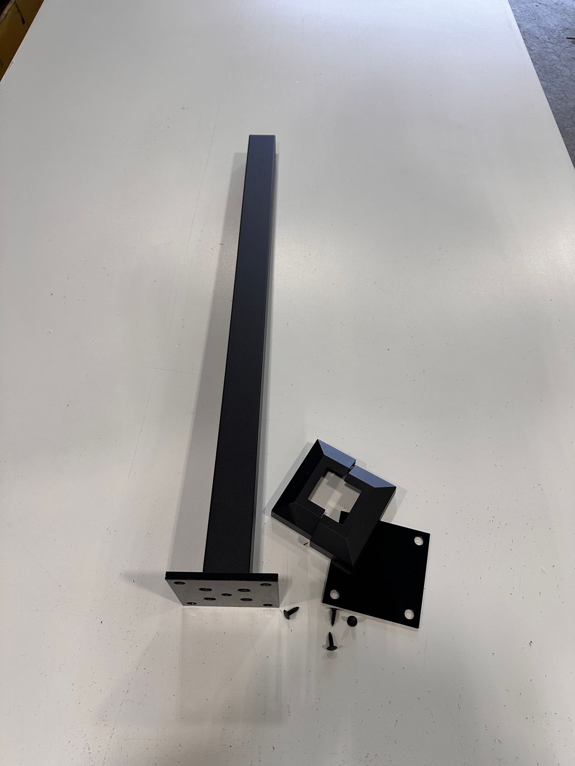 RDI 2 in. x 2 in. x 33 in. Aluminum Over-The-Post Post - Matte Black (Avalon Aluminum Rail)