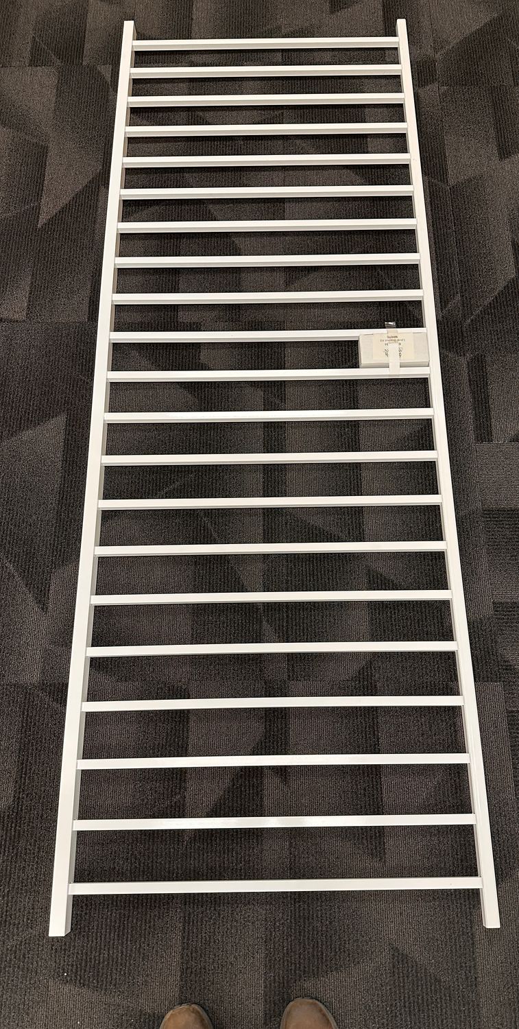 RDI 36 in. x 8 ft. Avalon Aluminum Level Rail Panel - 3/4 in. Square Balusters, White (Avalon Aluminum Rail)