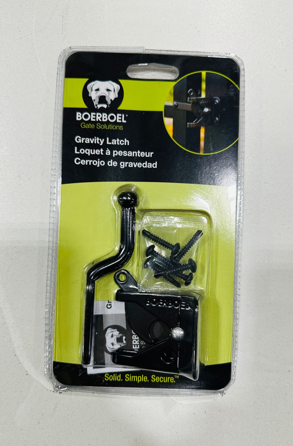 RDI Boerboel Gravity Latch For Gates - Black (RDI Hardware)