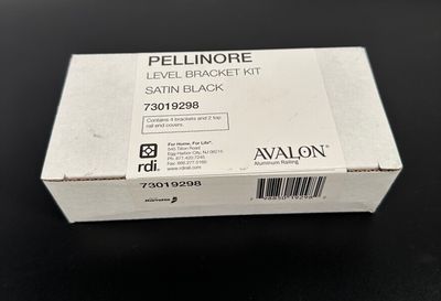 RDI Pellinore Level Bracket Kit (set of 4  2 top, 2 bottom)  MATTE BLACK (Avalon Aluminum Rail)