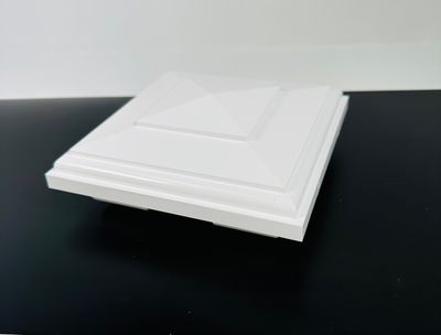 RDI 4 in. x 4 in. Elite Vinyl Post Cap  WHITE (Finyl Line/Endurance Original Rail)