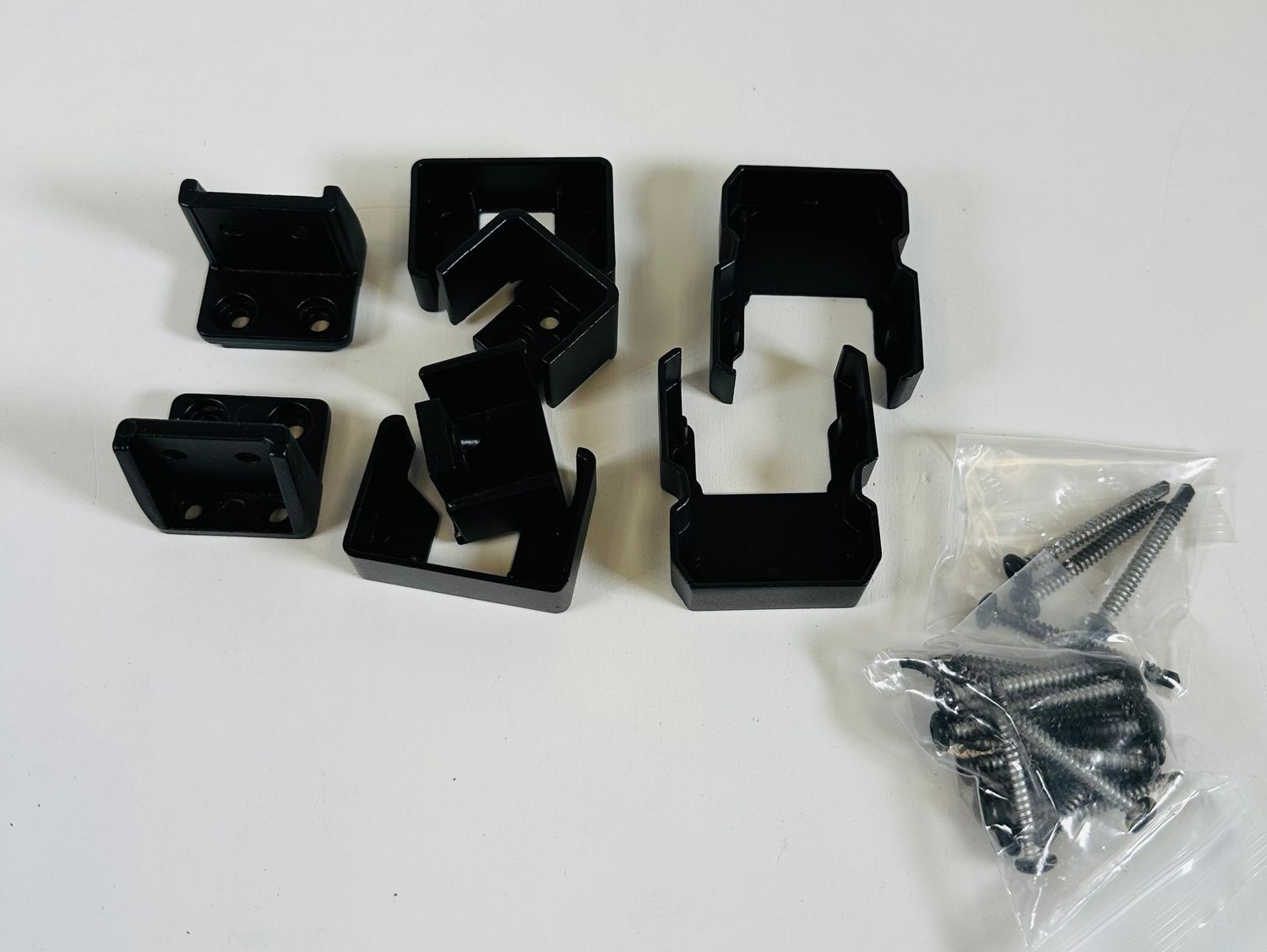 RDI Tristan Level Bracket Kit (set of 4  2 top, 2 bottom)  MATTE BLACK (Avalon Aluminum Rail)