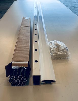 RDI 36 in. x 8 ft. Endurance Level Vinyl Rail Kit - 3/4 in. Round Aluminum Balusters, White (Endurance Original Rail)