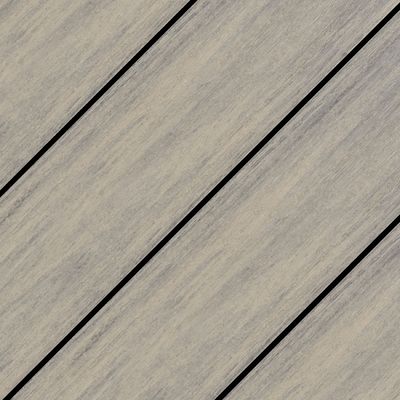 WOLF 1 in. x 6 in. x 16 ft. Square Edge PVC Deck Board - Silver Teak (Warehouse Seconds)