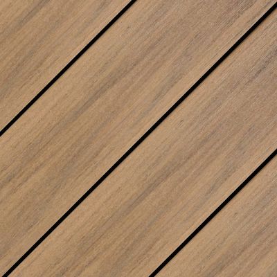 WOLF 1 in. x 6 in. x 12 ft. Square Edge PVC Deck Board - Amberwood (Warehouse Seconds)