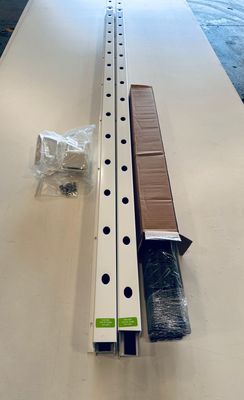 RDI 36 in. x 6 ft. Deck Top Stair Vinyl Rail Kit - 3/4 in. Round Aluminum Balusters, White (Finyl Line)